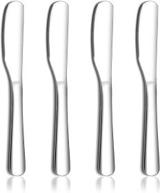 Stainless Steel Butter Knife, Butter Spreader, Butter Knives, Butter Spreader Knife for Kitchen Restaurant Party, Kitchen Gadgets, Set of 4