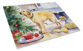 Labrador Retriever Christmas Cookies Glass Cutting Board Decorative Tempered Glass Kitchen Cutting and Serving Board Large Size Chopping Board