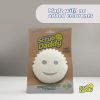 Sponge - Dye Free - Scratch-Free Scrubber for Dishes and Home, Odor Resistant, Soft in Warm Water, Firm in Cold, Deep Cleaning, Dishwasher Safe