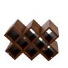 Large Wall Mounted 3 Tier Rustic Bottle Wine Rack,Multifunctional Wooden Wall Mounted Wine Rack,Storage Rack with Wine Glass Holder